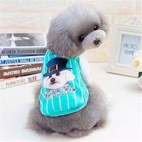 Blue Puppy with Hat pet dog Jacket coat clothes