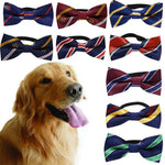 Classic Stripe Pet Dog Bow Tie Collar Adjustable