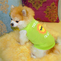 Cute Emoji Sun Pet Dog Clothes Shirt Sleeveless