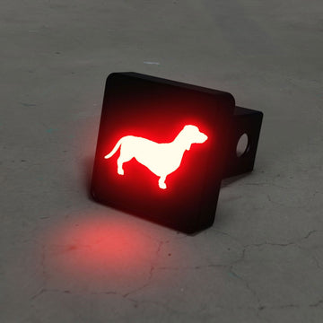 Daschound Silhouette LED Brake Hitch Cover