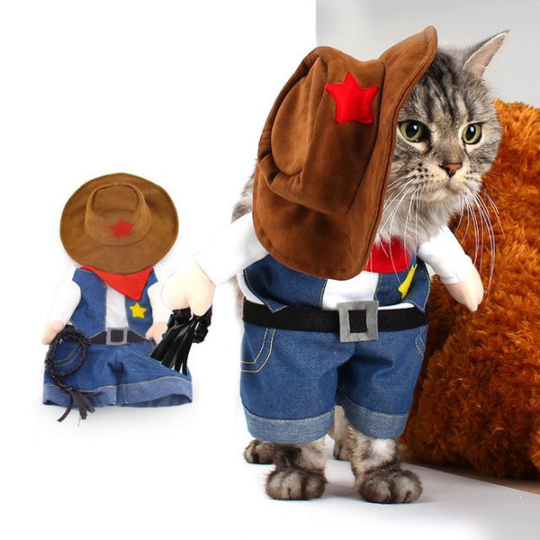 Funny Pet Cat Dog Cowboy / Doctor / Nurse Standing