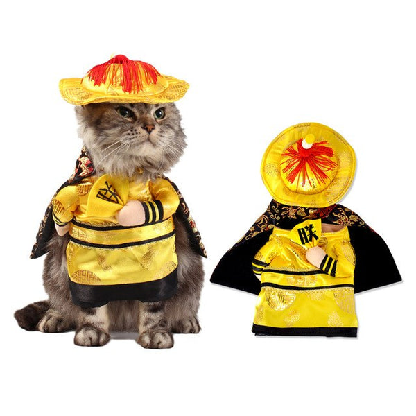 Funny Pet Emperor Qianlong Cosplay Clothes For