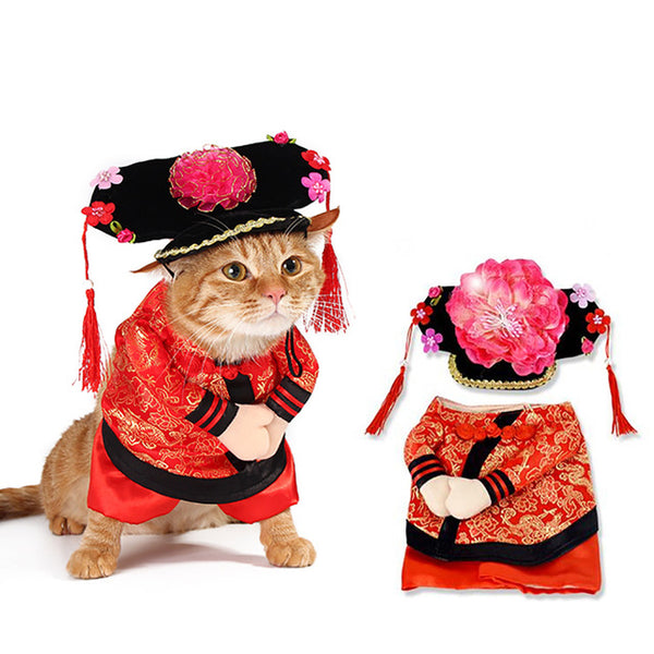 Funny Pet Emperor Qianlong Cosplay Clothes For