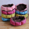 Colorful Leopard Print Pet Cat And Dog Bed Pink,