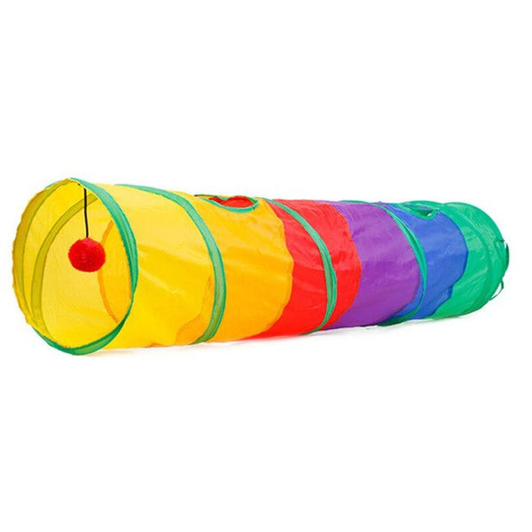 Long 115CM Pet Cat Play Tunnel Toy with Hanging