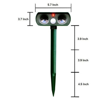 Pet Dog Repeller Cat Bird Ultrasonic Solar Power