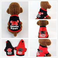 Small Puppy pet Christmas Hoodie clothes Xmas