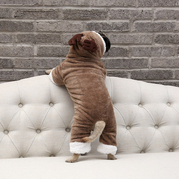 Winter Warm Elk Turned Four Legs Clothes for Dog
