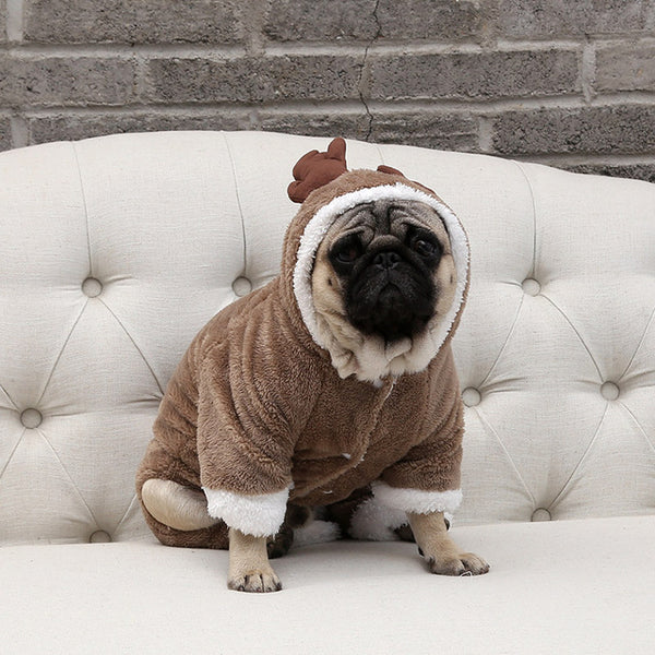 Winter Warm Elk Turned Four Legs Clothes for Dog