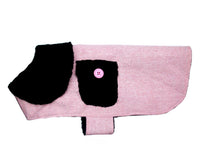 Pet Avenue Pink & Black Herringbone Dog Coats