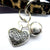 Filigree Heart & Bell Cat Collar Charm