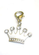 Crown Crystal & Enamel Pet Dog Cat Charms