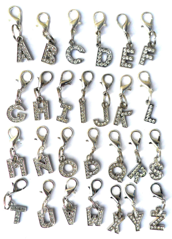A-Z Crystal Dog Cat Pet Collar Letter Charms