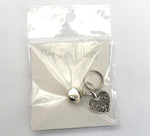 Filigree Heart & Bell Cat Collar Charm
