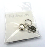Filigree Heart & Bell Cat Collar Charm