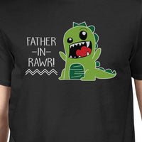 Father-In-Rawr Men's Black T-Shirt Funny Gifts For
