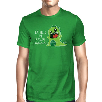 Father-In-Rawr Men's Green Short Sleeve Graphic