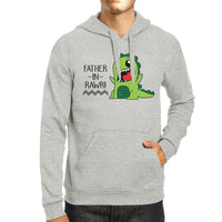 Father-In-Rawr Unisex Grey Hoodie Funny Fathers