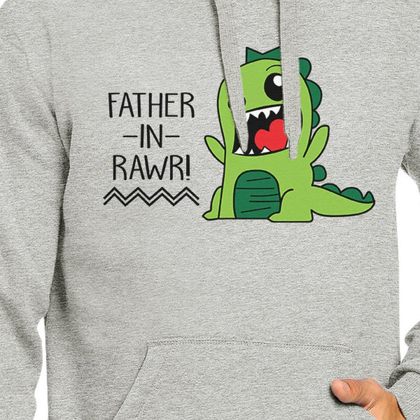 Father-In-Rawr Unisex Grey Hoodie Funny Fathers
