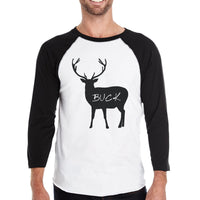 Buck Doe And Fawn Mens Black And White Baseball