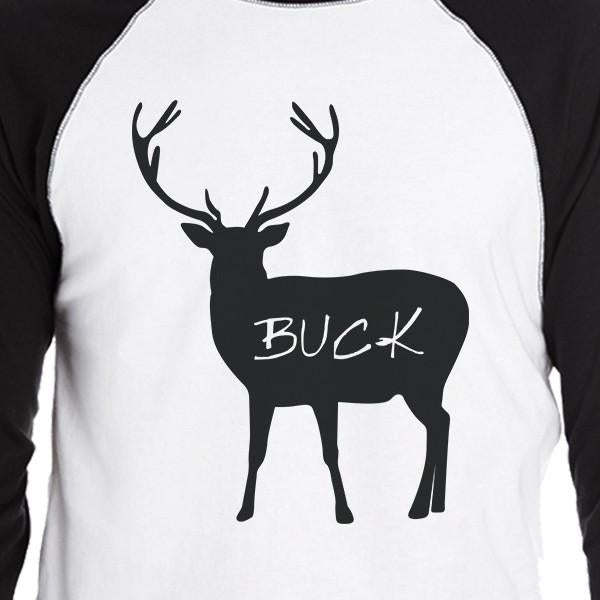 Buck Doe And Fawn Mens Black And White Baseball