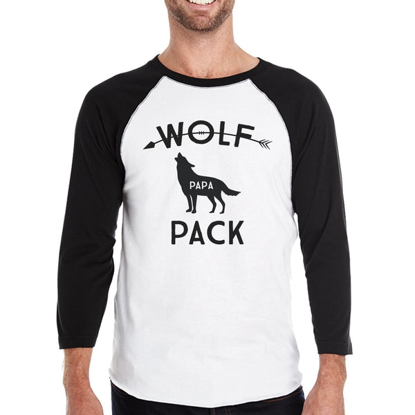 Wolf Pack Papa Mama Baby Mens Black And White