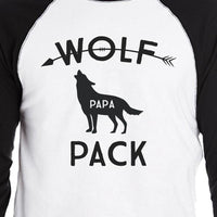 Wolf Pack Papa Mama Baby Mens Black And White