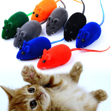 10pcs/set Mouse Cat Toy Squeak Noise Sound Rat Little Mouse Toy Dog Pet Playing Cat products  Pets Cat Toy Mouse For kids toys