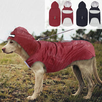 Pet Large Dog Raincoat Waterproof Big Dog Clothes Outdoor Coat Rain Jacket For Golden Retriever Labrador Husky Big Dogs 3XL-5XL