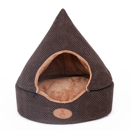 Pet Dog Bed Cat Tent Dog House All Seasons Bed for dogs Dirt-resistant Soft Yurt Bed with Double Sided Washable Cushion - Bedding - Molly Brands - Molly Brands