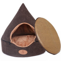 Pet Dog Bed Cat Tent Dog House All Seasons Bed for dogs Dirt-resistant Soft Yurt Bed with Double Sided Washable Cushion - Bedding - Molly Brands - Molly Brands