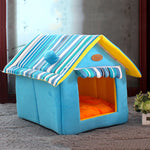 4 Colors Striped Removable Cover Mat Cat Dog House Dog Beds For Small Medium Dogs Pet Products House Pet Beds for Cat - Bedding - Molly Brands - Molly Brands