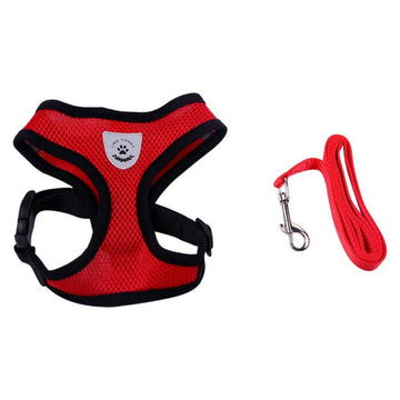 Pet Products Dog Harness With Leash Leads Dog-Collar Breathable Mesh Vest Pet accessories