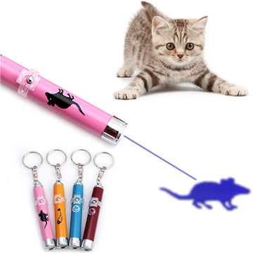 Creative Funny Pet LED Laser Toy Cat Laser Toy For Cats Laser Cat Pointer Pen Interactive Toy With Bright Animation Mouse Shadow