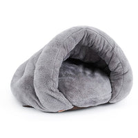 Warm Cat Sleeping Bags Pet Beds Half Cover Winter Nest Kitty House Cats Bed Brown 2 Size #K - Bedding - Molly Brands - Molly Brands